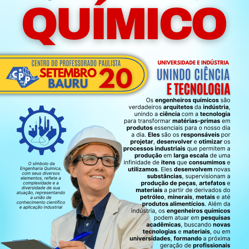 🔔 Dia do Engenheiro Químico 🕗 20 de&nbsp;Setembro