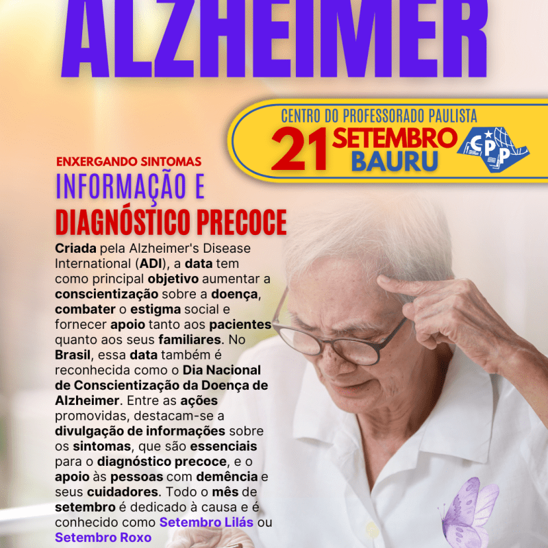 🔔 Dia Mundial da Doença de Alzheimer 🕗 21 de&nbsp;Setembro