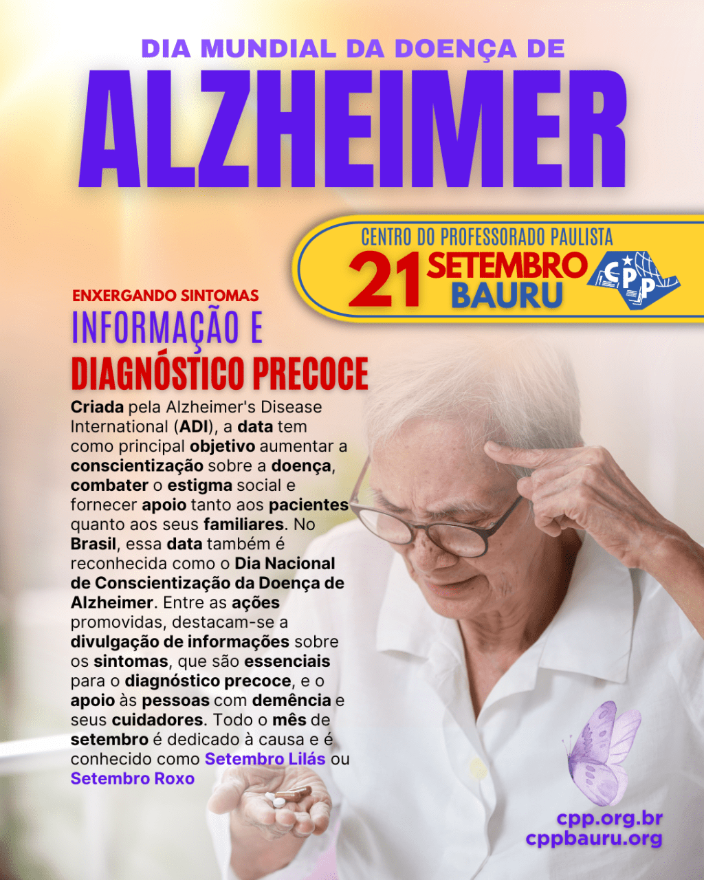 🔔 Dia Mundial da Doença de Alzheimer 🕗 21 de&nbsp;Setembro