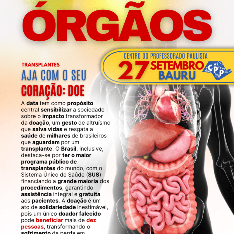 🔔 Dia Nacional de Doação de Órgãos e Tecidos 🕗 27 de&nbsp;Setembro