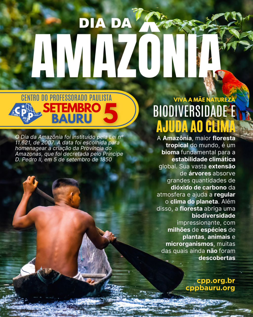 🔔 Dia da Amazônia 🕗 5 de&nbsp;Setembro