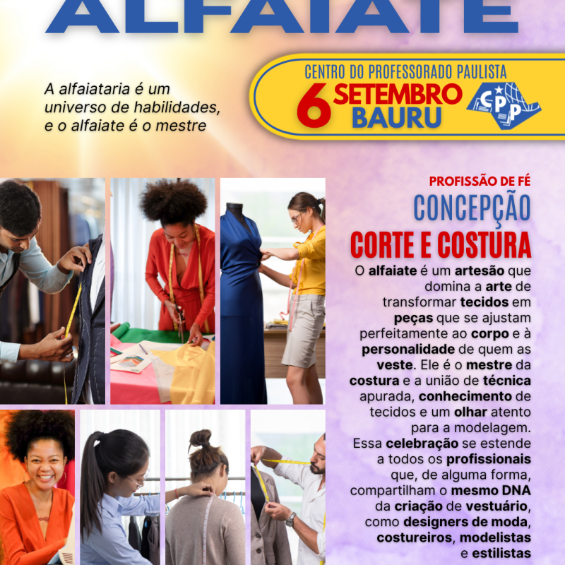 🔔 Dia do Alfaiate 🕗 6 de&nbsp;Setembro
