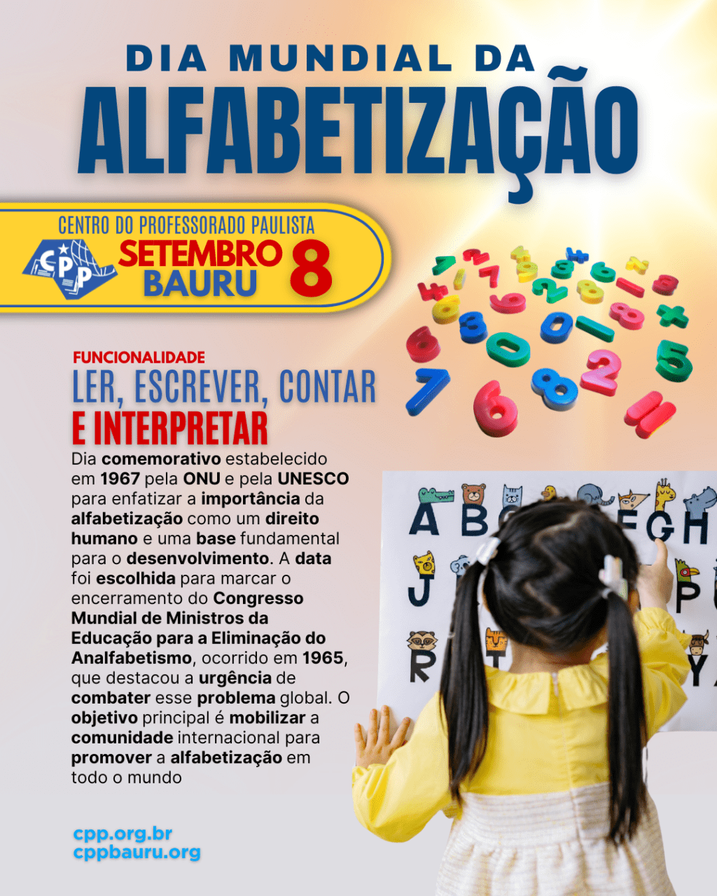 🔔 Dia Mundial da Alfabetização 🕗 8 de&nbsp;Setembro