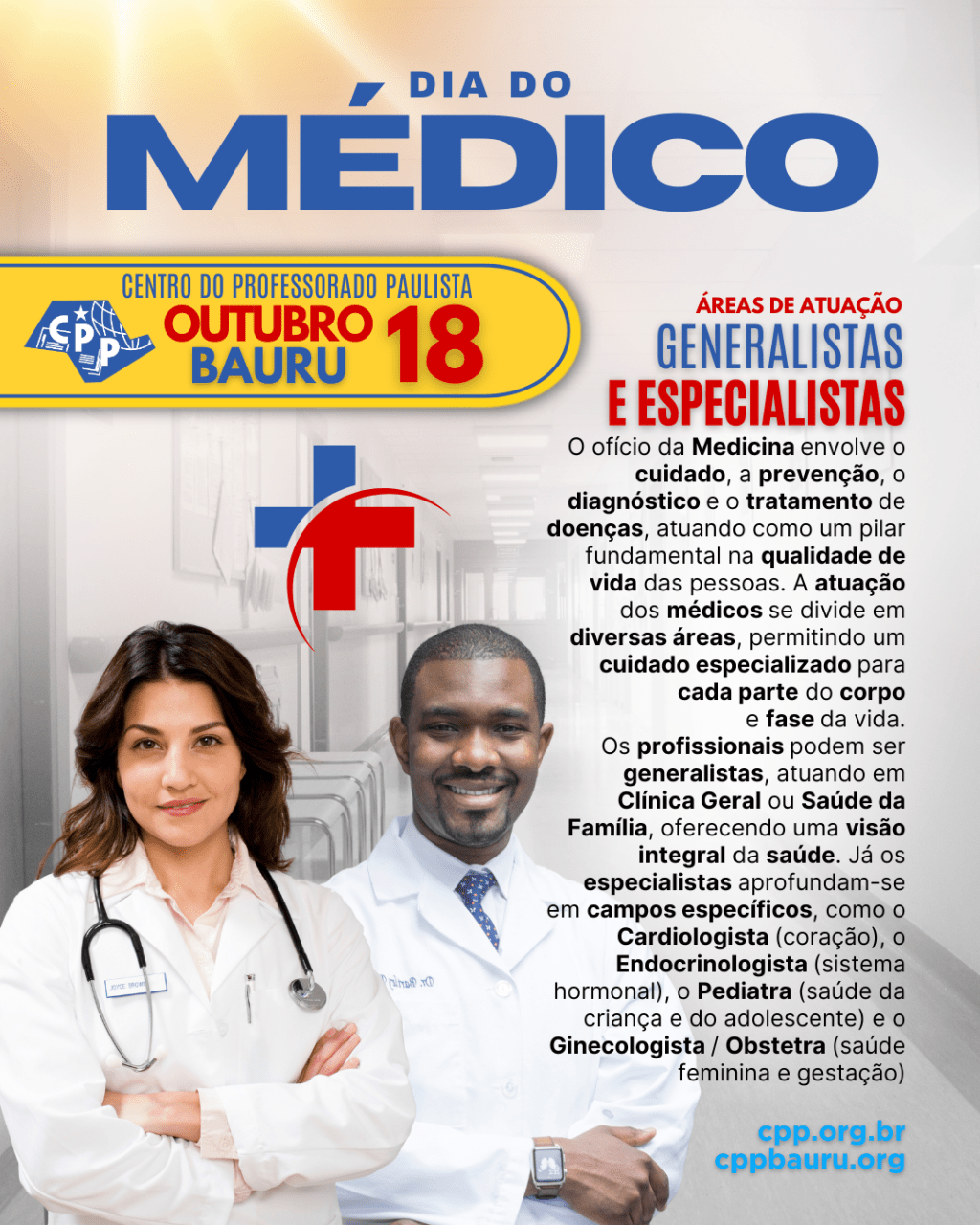 🔔 Dia do Médico 🕗 18 de&nbsp;Outubro