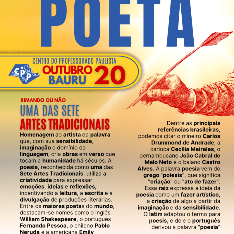🔔 Dia do Poeta 🕗 20 de&nbsp;Outubro