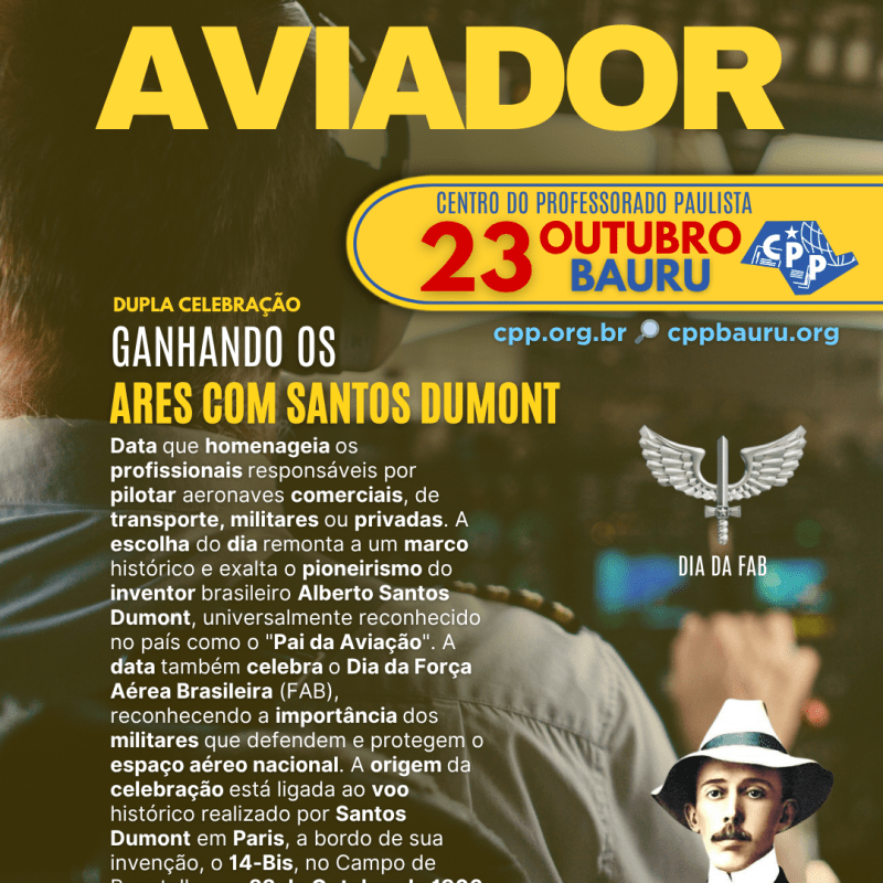 🔔 Dia do Aviador 🕗 23 de&nbsp;Outubro
