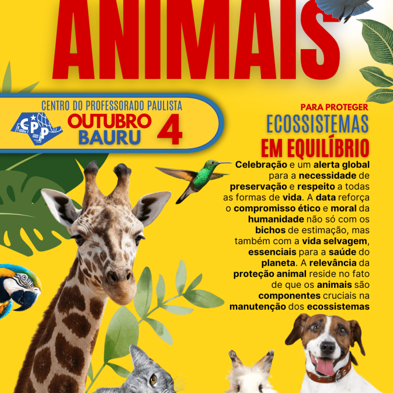🔔 Dia Mundial dos Animais 🕗 4 de&nbsp;Outubro