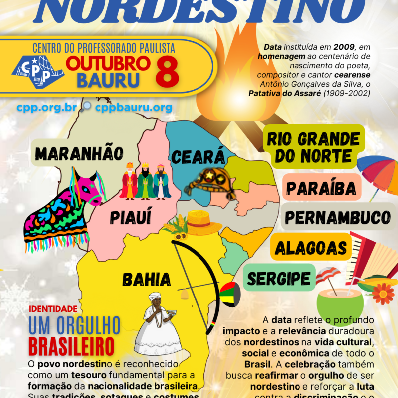 🔔 Dia do Nordestino 🕗 8 de&nbsp;Outubro