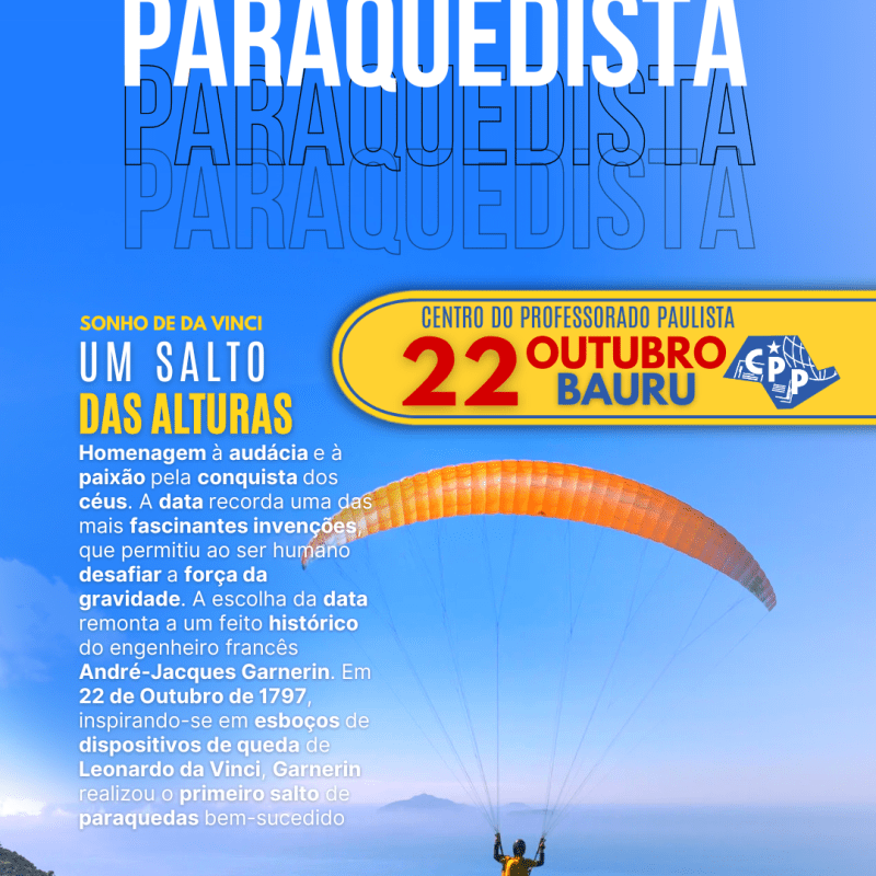 🔔 Dia do Paraquedista 🕗 22 de&nbsp;Outubro