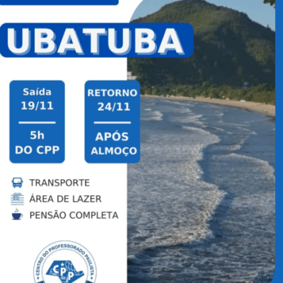 ⛱️ Excursão para Ubatuba 🔔 Novembro&nbsp;2025