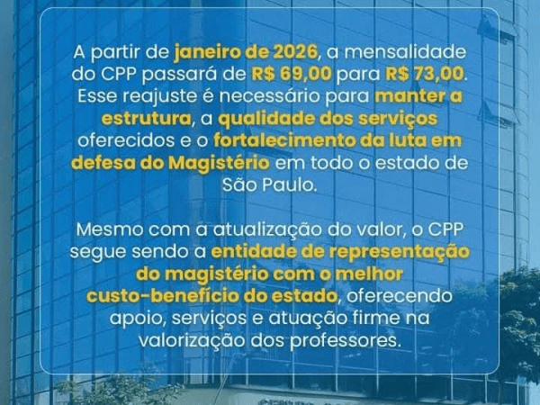 🔔 Reajuste de&nbsp;Mensalidade