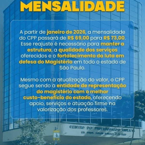 🔔 Reajuste de&nbsp;Mensalidade