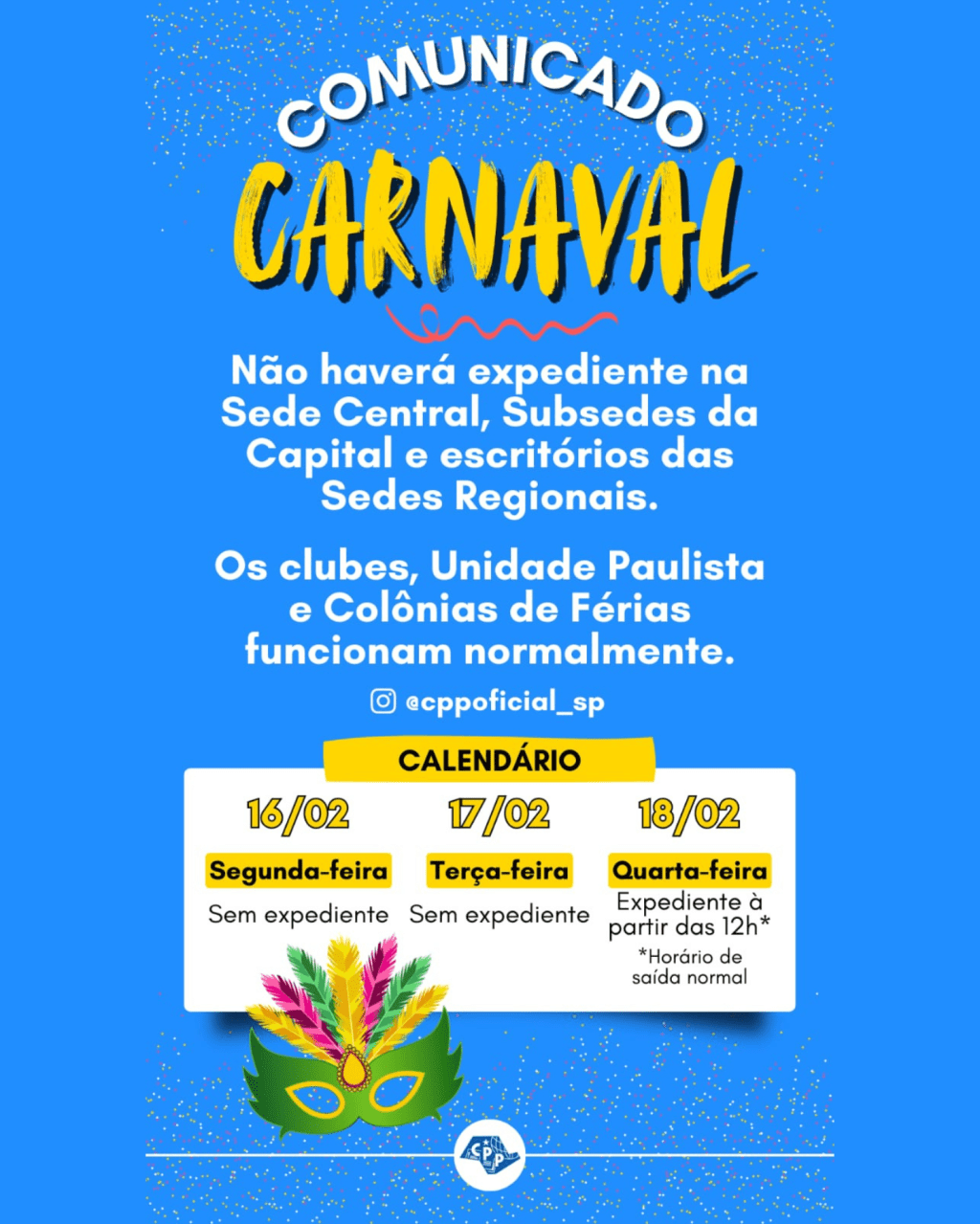 🔔 Comunicado Sobre o Carnaval