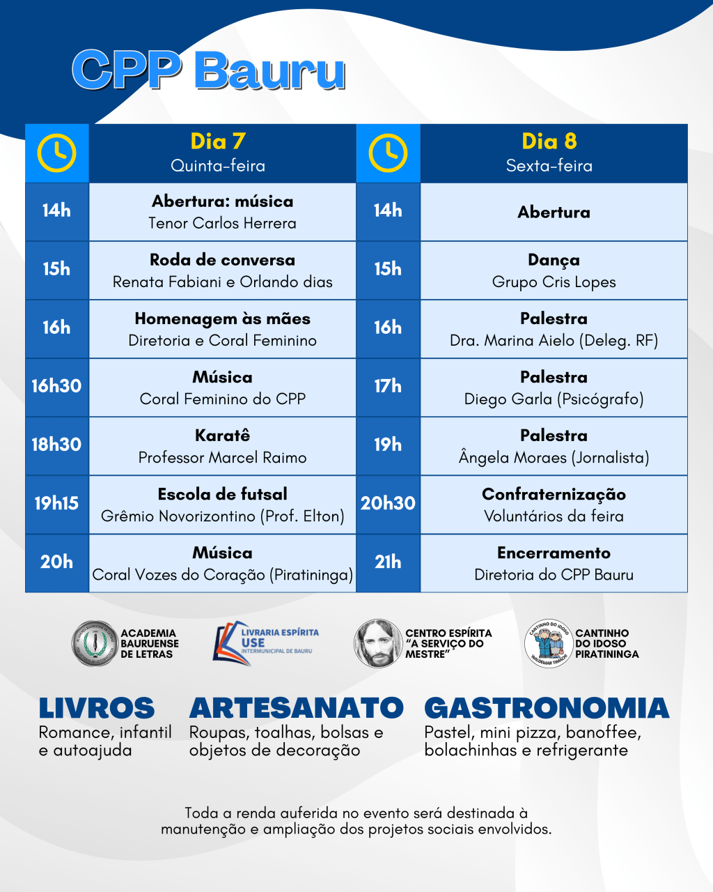 🔔 VII FEIRARTE CPP BAURU – MAIO&nbsp;2026