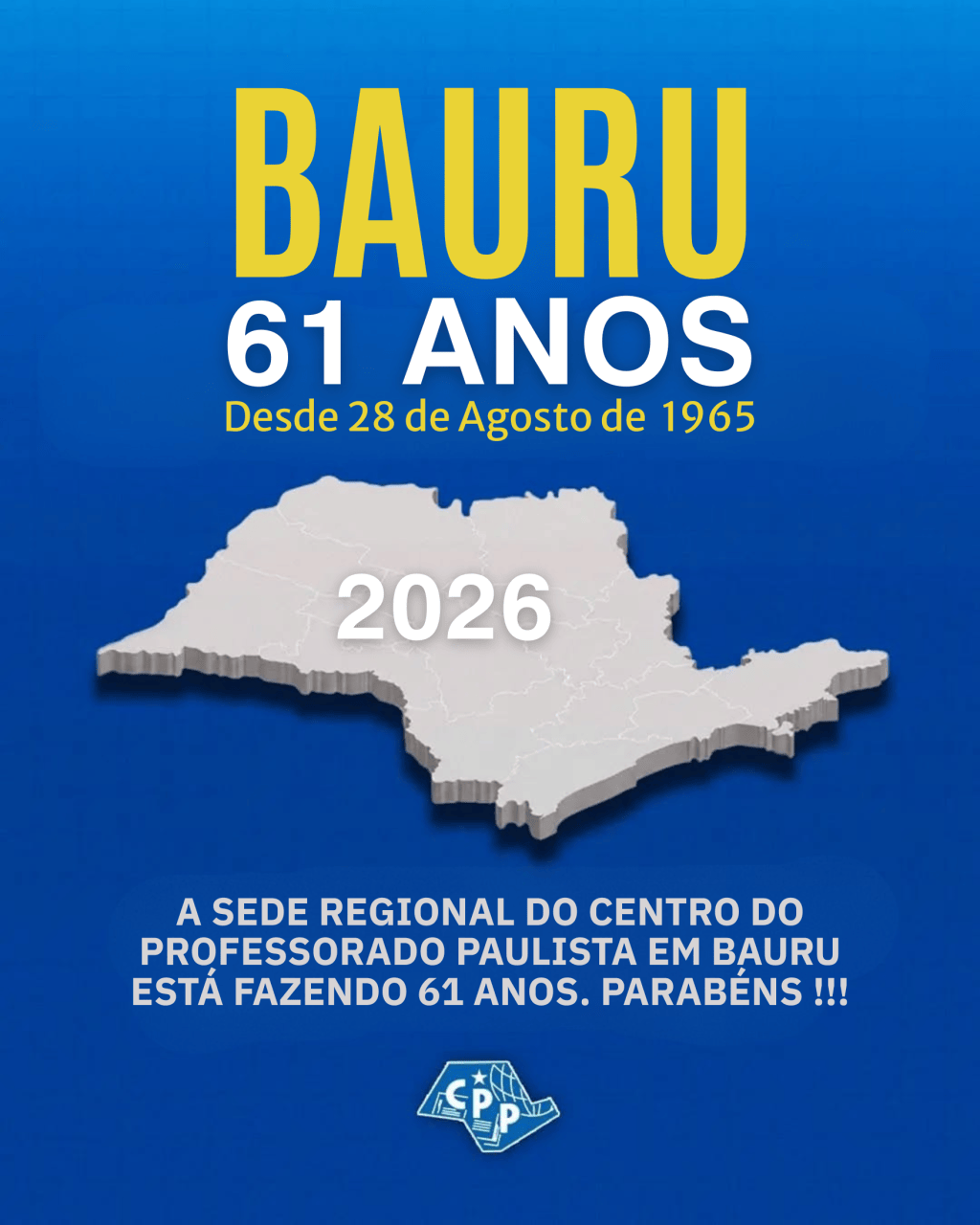 🔔 Sede Regional Bauru do CPP 🕗 61 ANOS